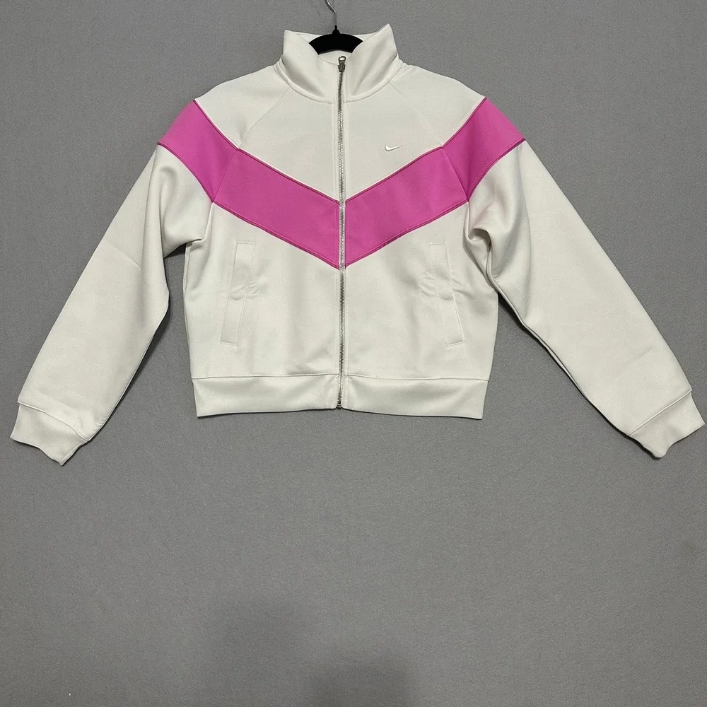 Nike Womens Windrunner Track Jacket White Pink HJ0975-133 Medium